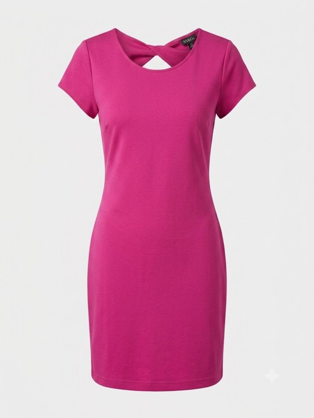 Ne2w York & Co Pink Open Twist Back Bodycon sheath Dress with pockets L